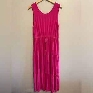 Ivy XL Tiered Dress Colour Shocking Pink Bright